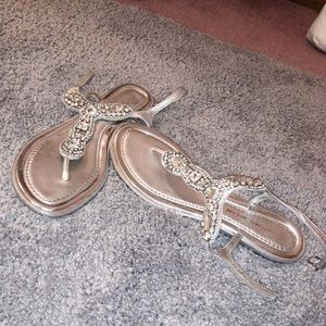 Antonio Melani Silver Sandals